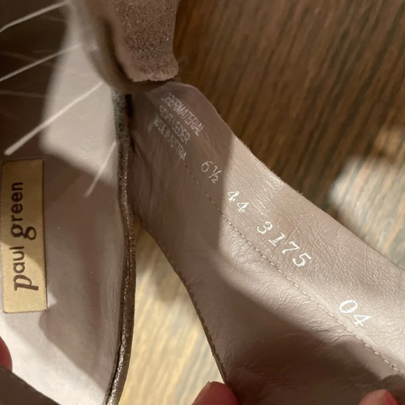 Paul Green Cosmo Leather Lace-Up Sandals Smoke Metallic size 6.5 - Picture 4 of 11